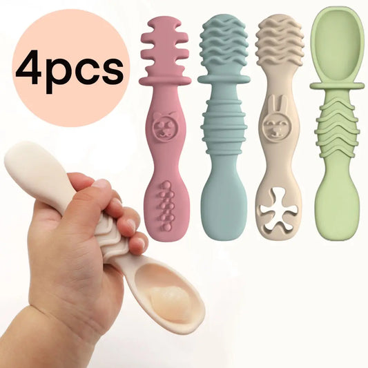 SoftGrip Silicone Baby Spoon Set