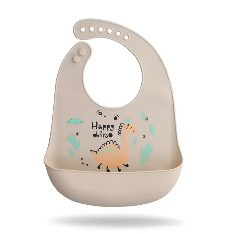 Easy Clean Dino Baby Bibs