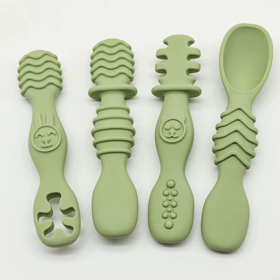 SoftGrip Silicone Baby Spoon Set