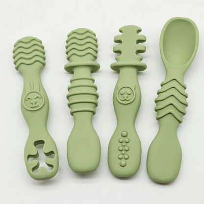 SoftGrip Silicone Baby Spoon Set
