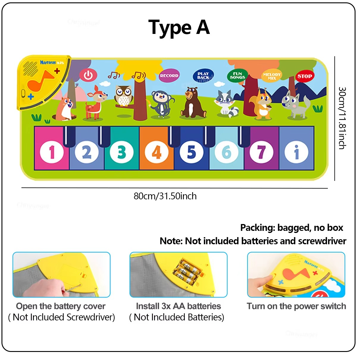 Playful Piano Dance Mat Toy