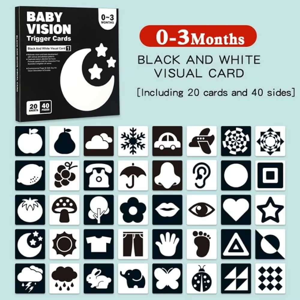 Baby Focus Flash Cards High Contrast