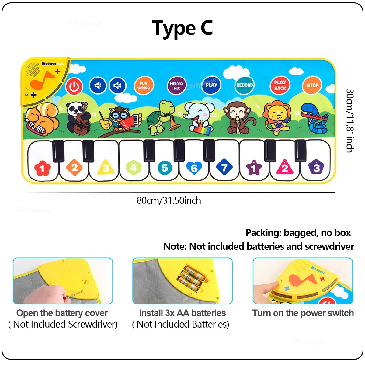 Playful Piano Dance Mat Toy