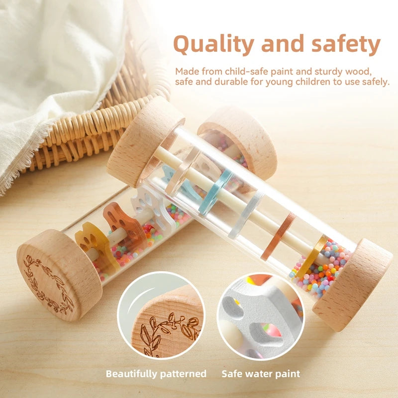 Rainbow Rain Hourglass Rattle