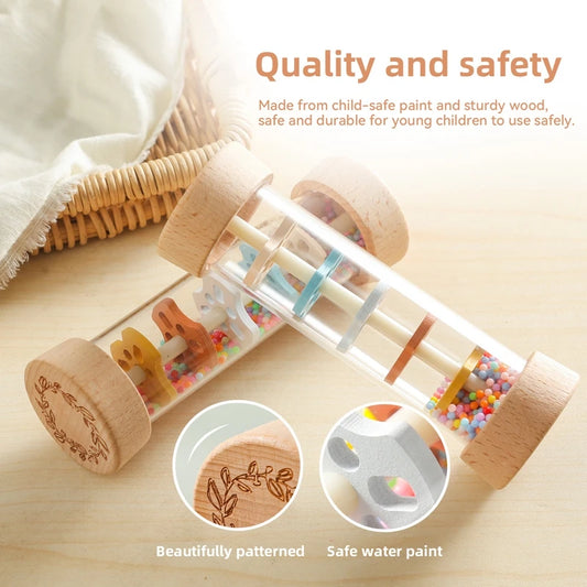 Rainbow Rain Hourglass Rattle