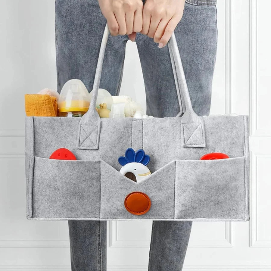 Cozy Felt Diaper Storage Tote