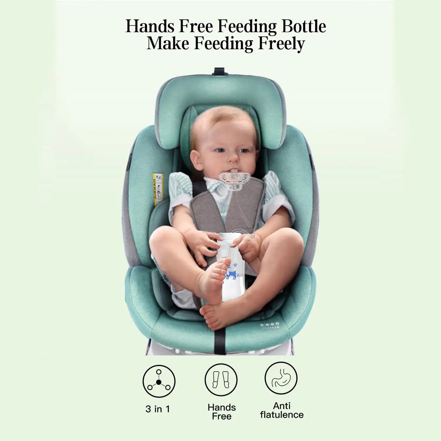 HandsFree Wide Neck Baby Bottle