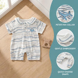 Cozy Striped Baby Romper Onesie