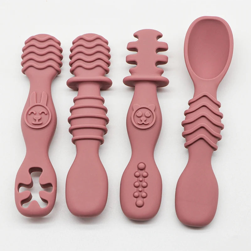 SoftGrip Silicone Baby Spoon Set