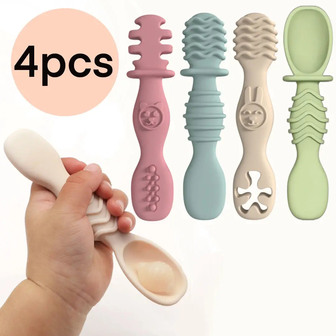 SoftGrip Silicone Baby Spoon Set