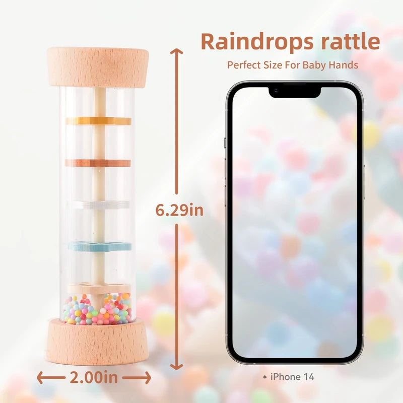 Rainbow Rain Hourglass Rattle