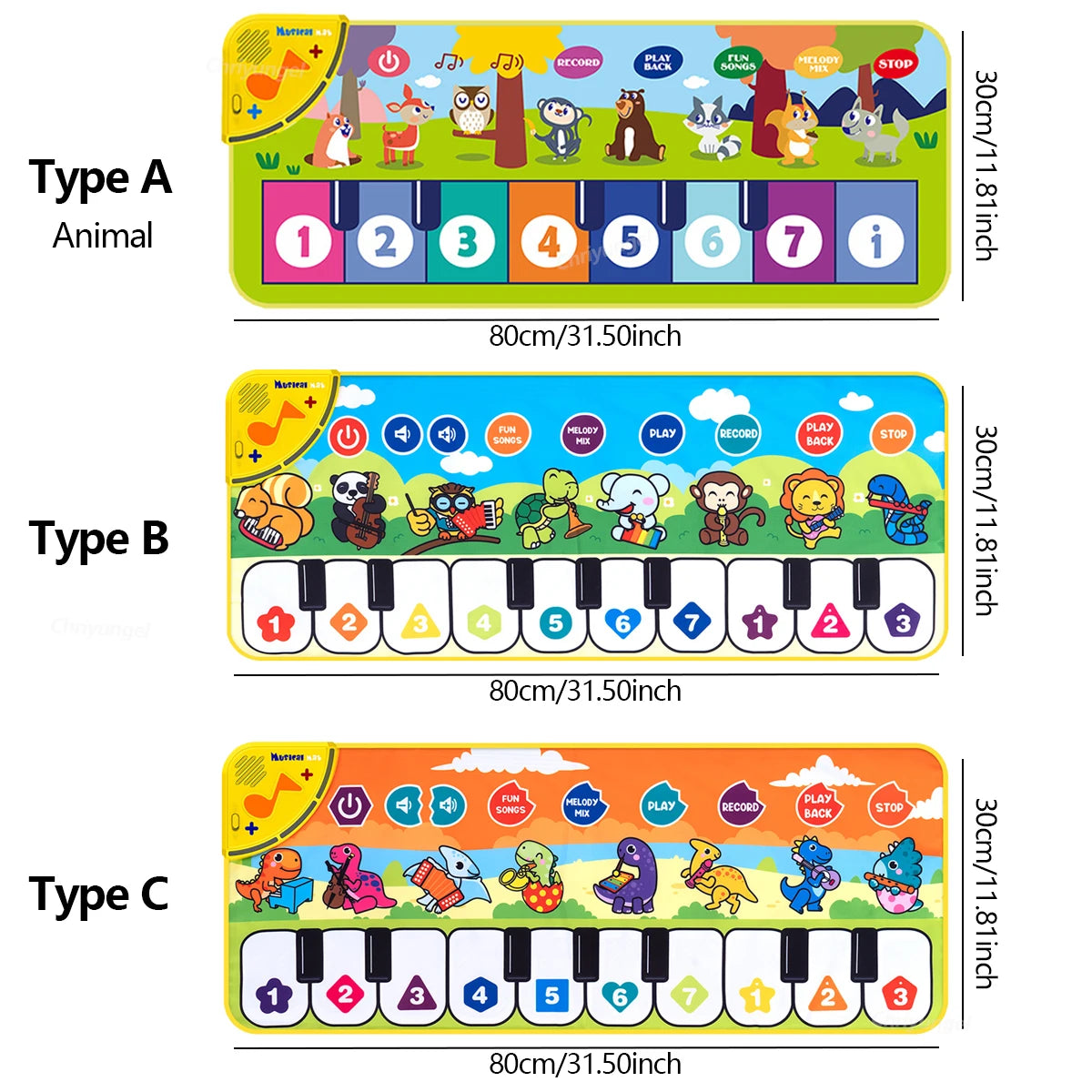 Playful Piano Dance Mat Toy