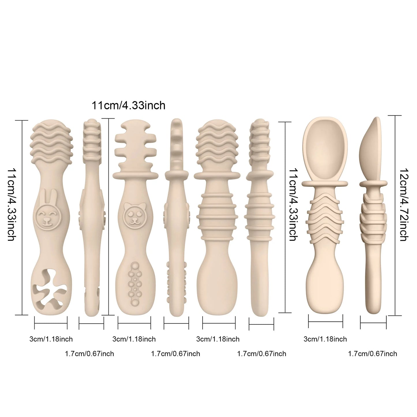 SoftGrip Silicone Baby Spoon Set