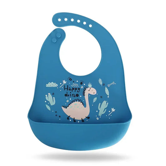 Easy Clean Dino Baby Bibs