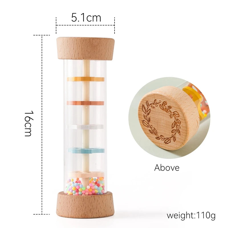 Rainbow Rain Hourglass Rattle