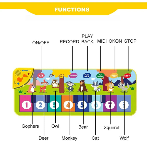 Playful Piano Dance Mat Toy